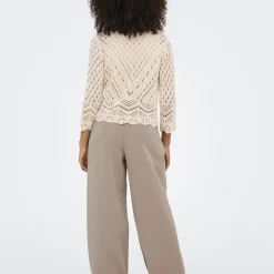 Pantalon à jambe large ONLBERRY - Taupe Gris Léa