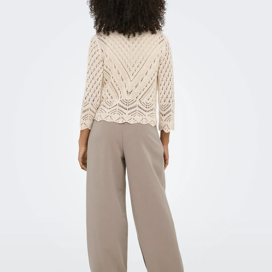 Pantalon à jambe large ONLBERRY - Taupe Gris Léa