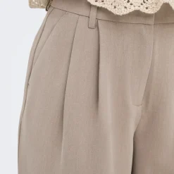 Pantalon à jambe large ONLBERRY - Taupe Gris Léa