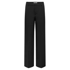 Pantalon à jambe large taille haute noir Alice