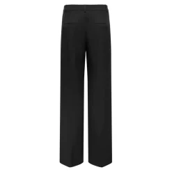 Pantalon à jambe large taille haute noir Alice