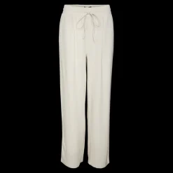 Pantalon à jambe large taille moyenne gris en viscose Pey