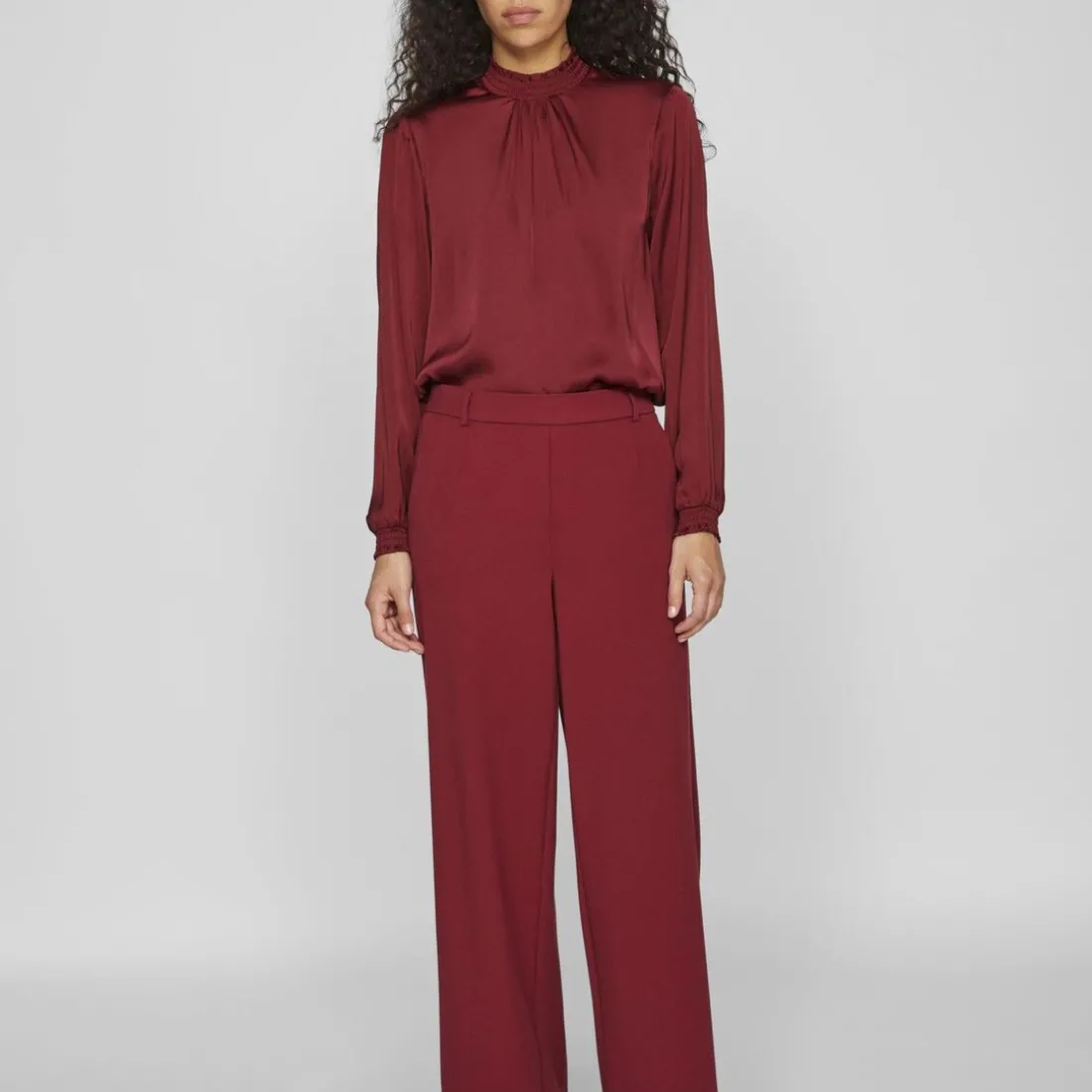 Pantalon à jambe large violet Lena