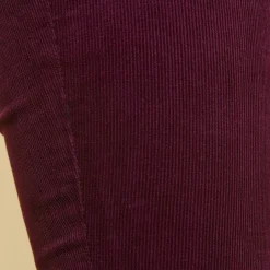 Pantalon 5 poches femme 3 SUISSES COLLECTION aubergine en coton