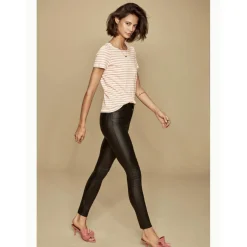 Pantalon 5 poches skinny fit noir en viscose