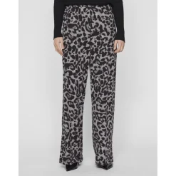 Pantalon ample à imprimé léopard Leoa gris Anya