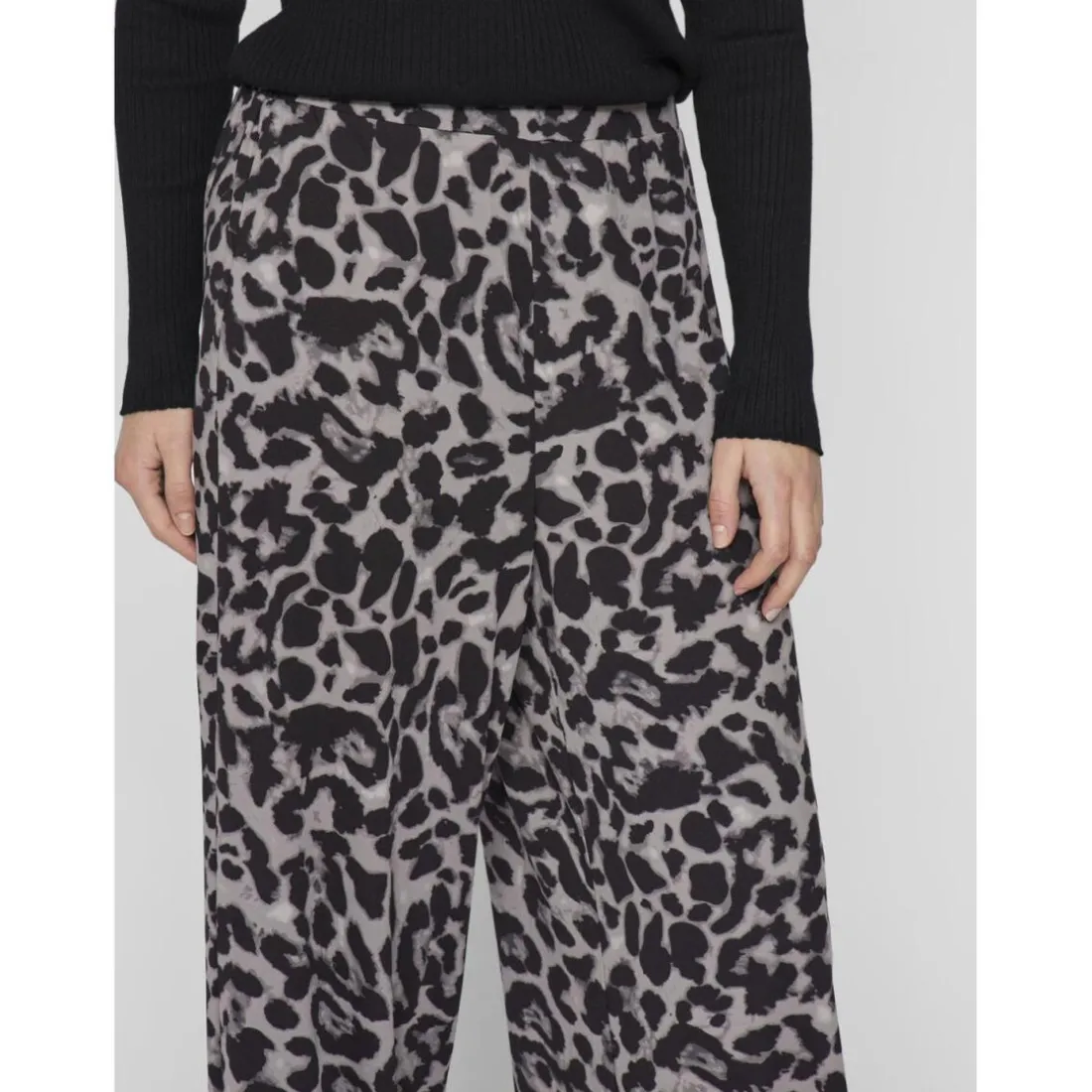 Pantalon ample à imprimé léopard Leoa gris Anya