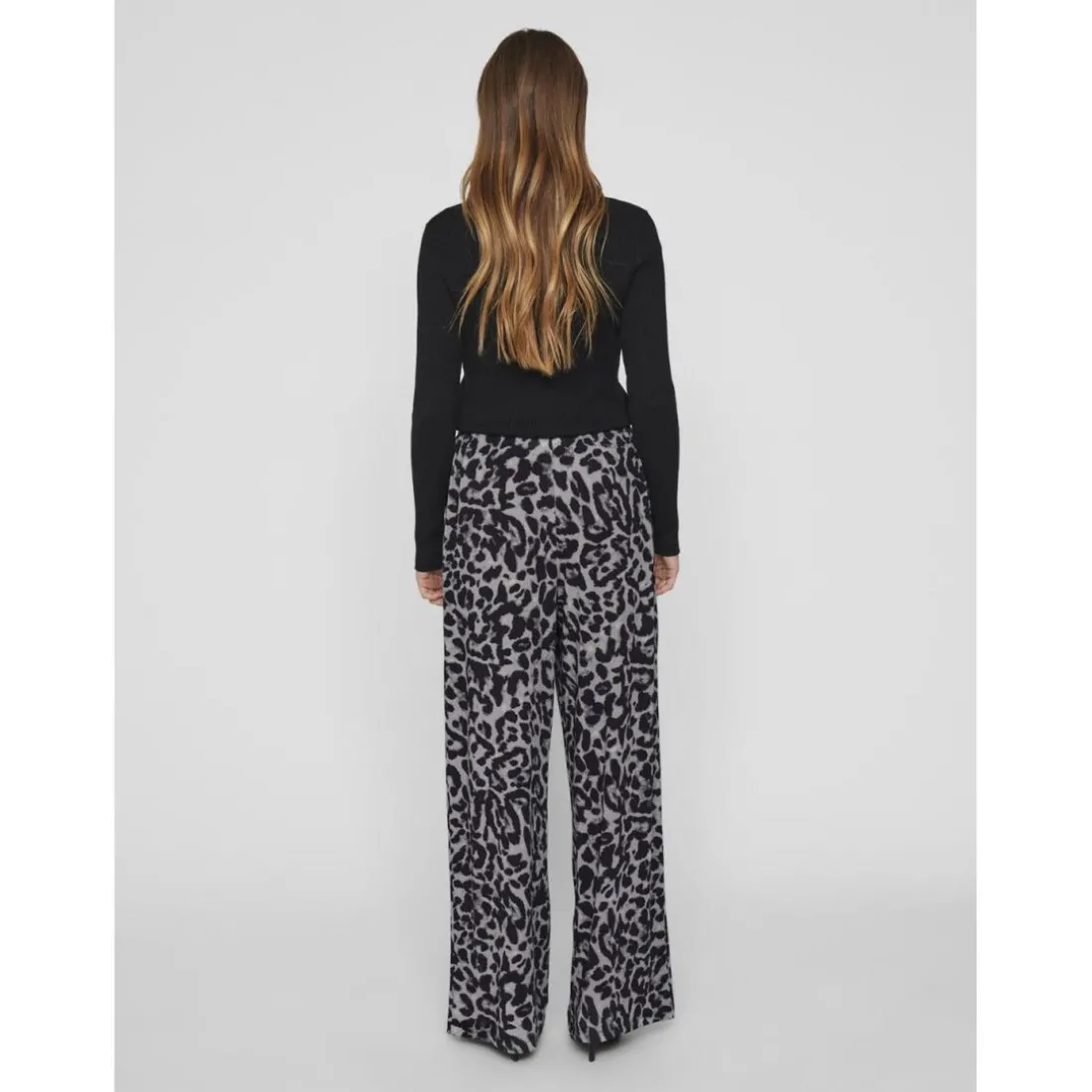 Pantalon ample à imprimé léopard Leoa gris Anya