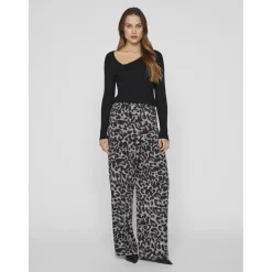 Pantalon ample à imprimé léopard Leoa gris Anya