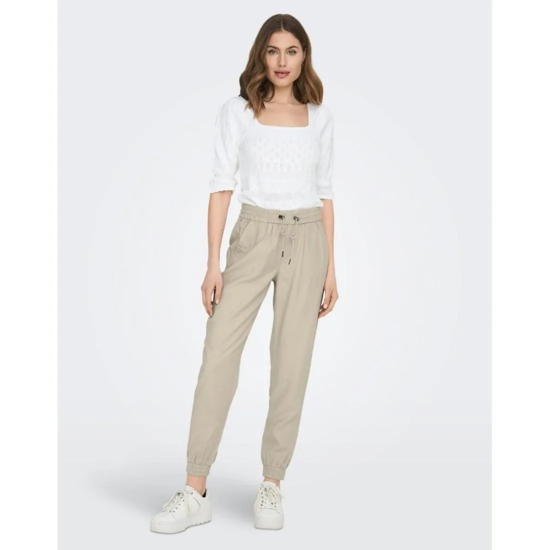 Pantalon beige en viscose