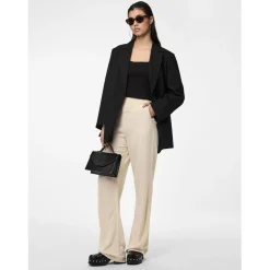 Pantalon beige ficelle en viscose Vinsty Liz