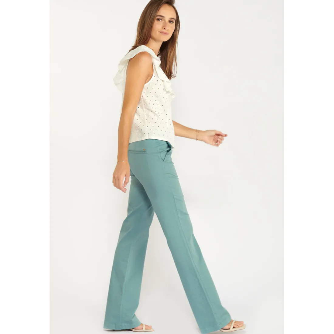 Pantalon bootcut JOELLE gris