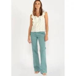 Pantalon bootcut JOELLE gris