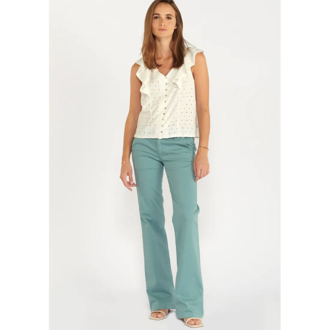 Pantalon bootcut JOELLE gris