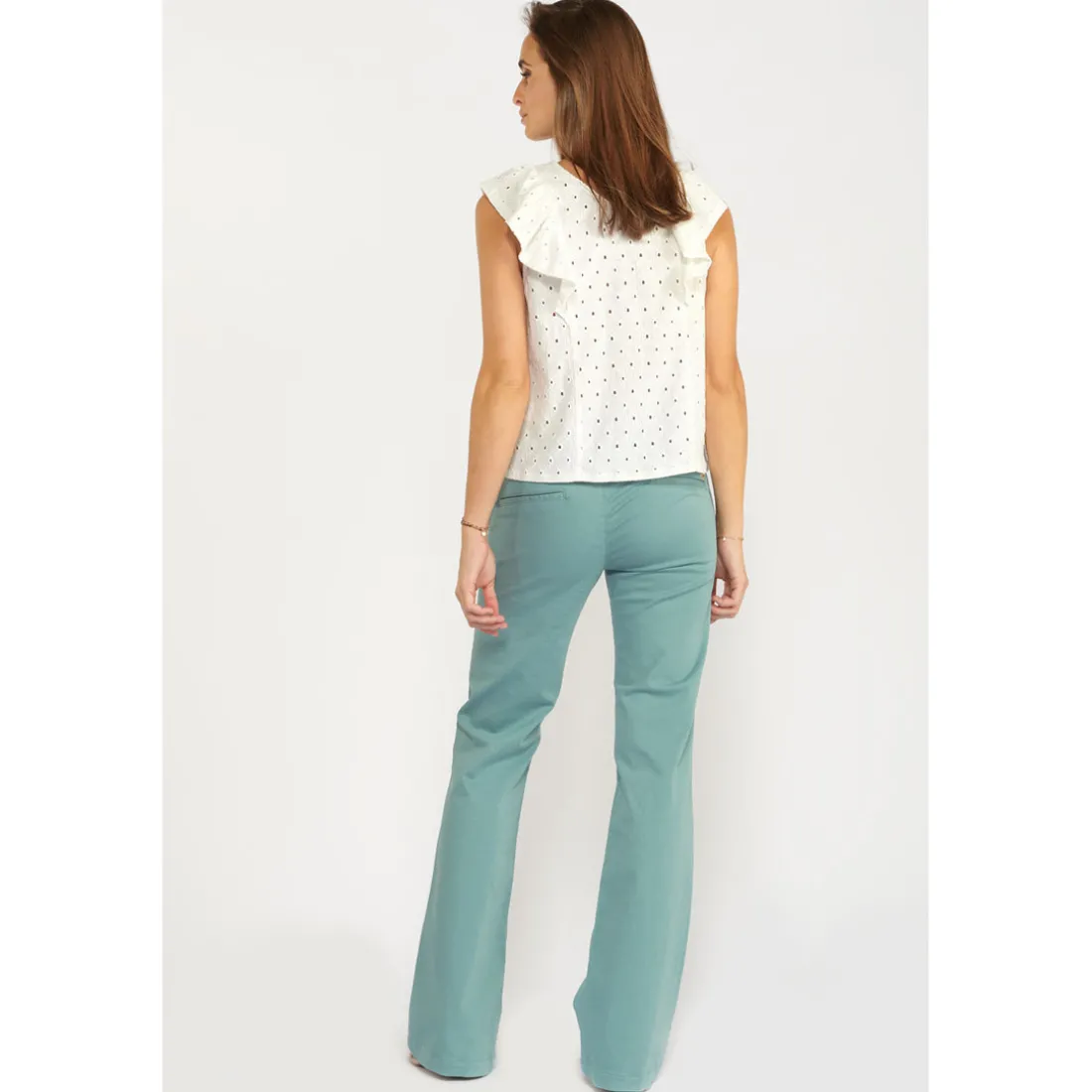Pantalon bootcut JOELLE gris