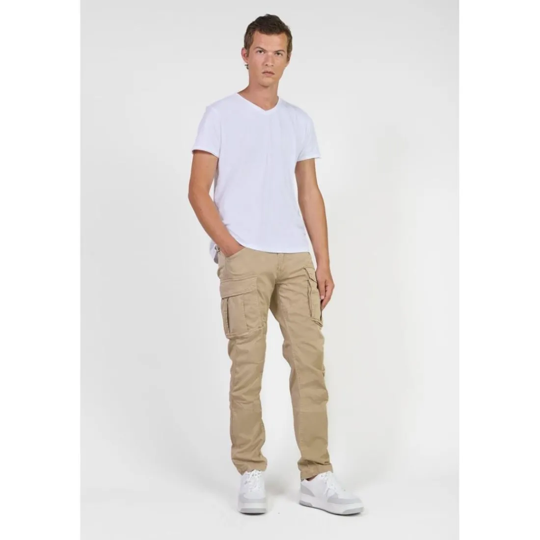 Pantalon cargo AARON beige Ezra