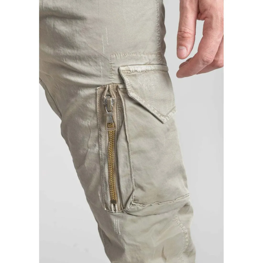 Pantalon cargo ALBAN gris Milo