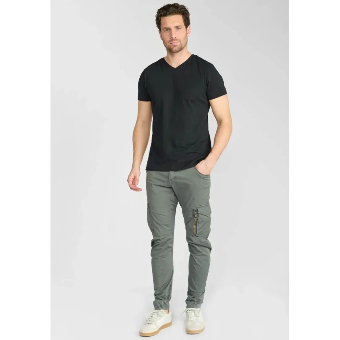 Pantalon cargo ALBAN gris Tom en coton