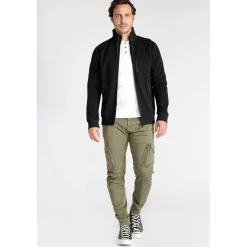 Pantalon cargo Alban kaki vert en coton