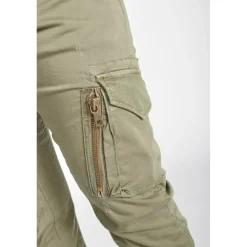 Pantalon cargo Alban kaki vert en coton