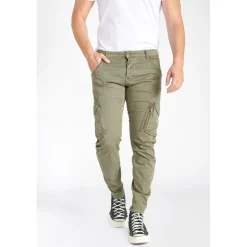 Pantalon cargo Alban kaki vert en coton