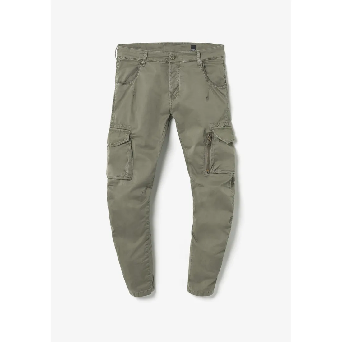 Pantalon cargo Alban kaki vert en coton