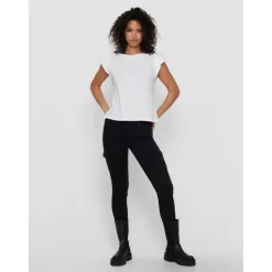 Pantalon cargo Délavage Détails cargo noir en coton