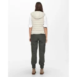 Pantalon cargo gris en coton Juno