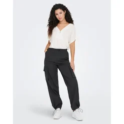 Pantalon cargo gris en coton Wren