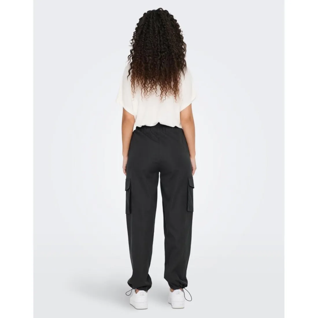 Pantalon cargo gris en coton Wren