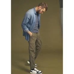Pantalon cargo pour homme Sami vert en coton