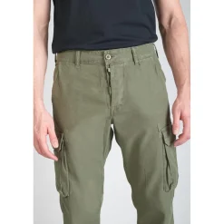 Pantalon cargo pour homme Sami vert en coton