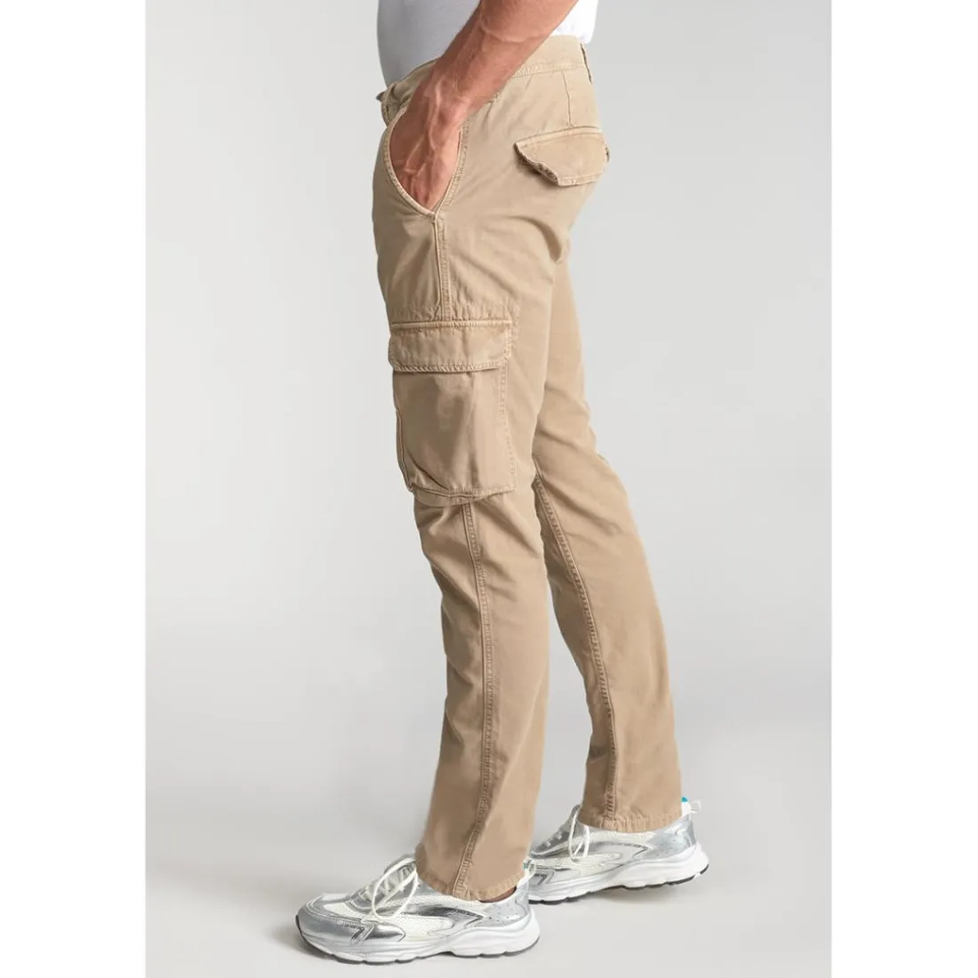 Pantalon cargo SAMI beige Tate en coton