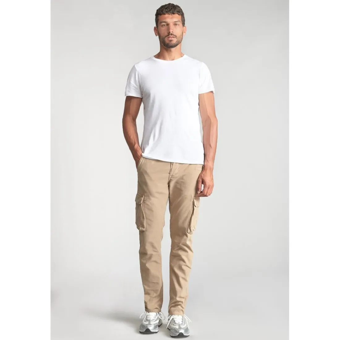 Pantalon cargo SAMI beige Tate en coton