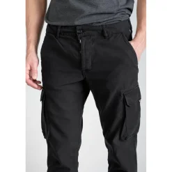 Pantalon cargo SAMI noir en coton