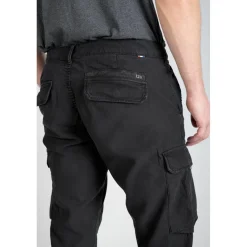 Pantalon cargo SAMI noir en coton