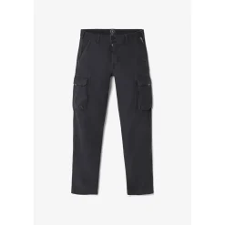Pantalon cargo SAMI noir en coton