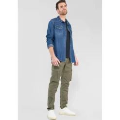 Pantalon cargo SIVAN kaki Vic en coton