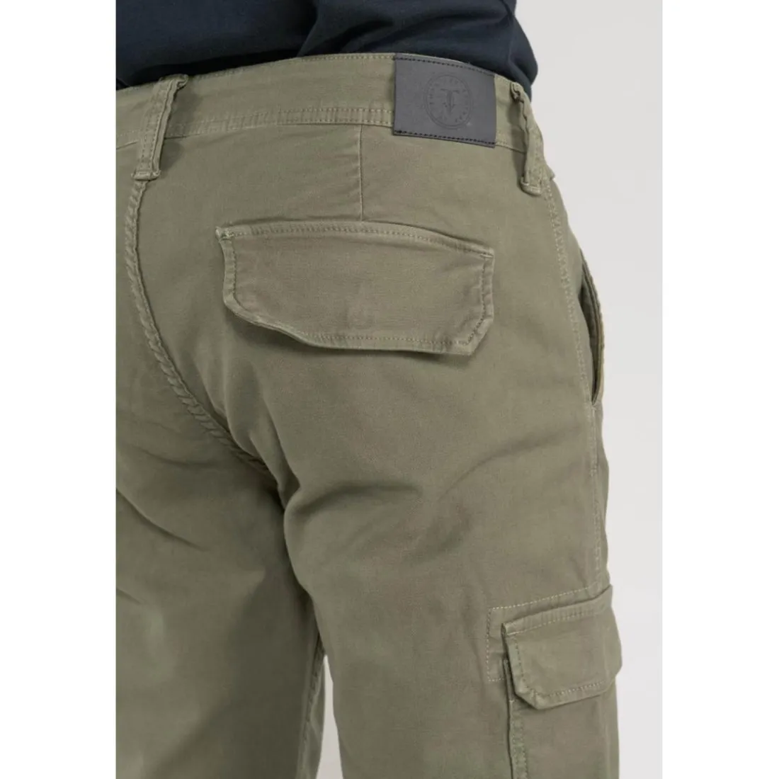 Pantalon cargo SIVAN kaki Vic en coton