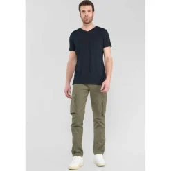 Pantalon cargo SIVAN kaki Vic en coton