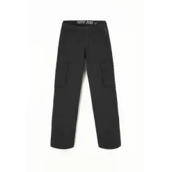Pantalon cargo SIVAN noir Zak en coton