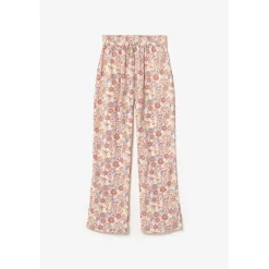 Pantalon carotte HENEL rose en viscose