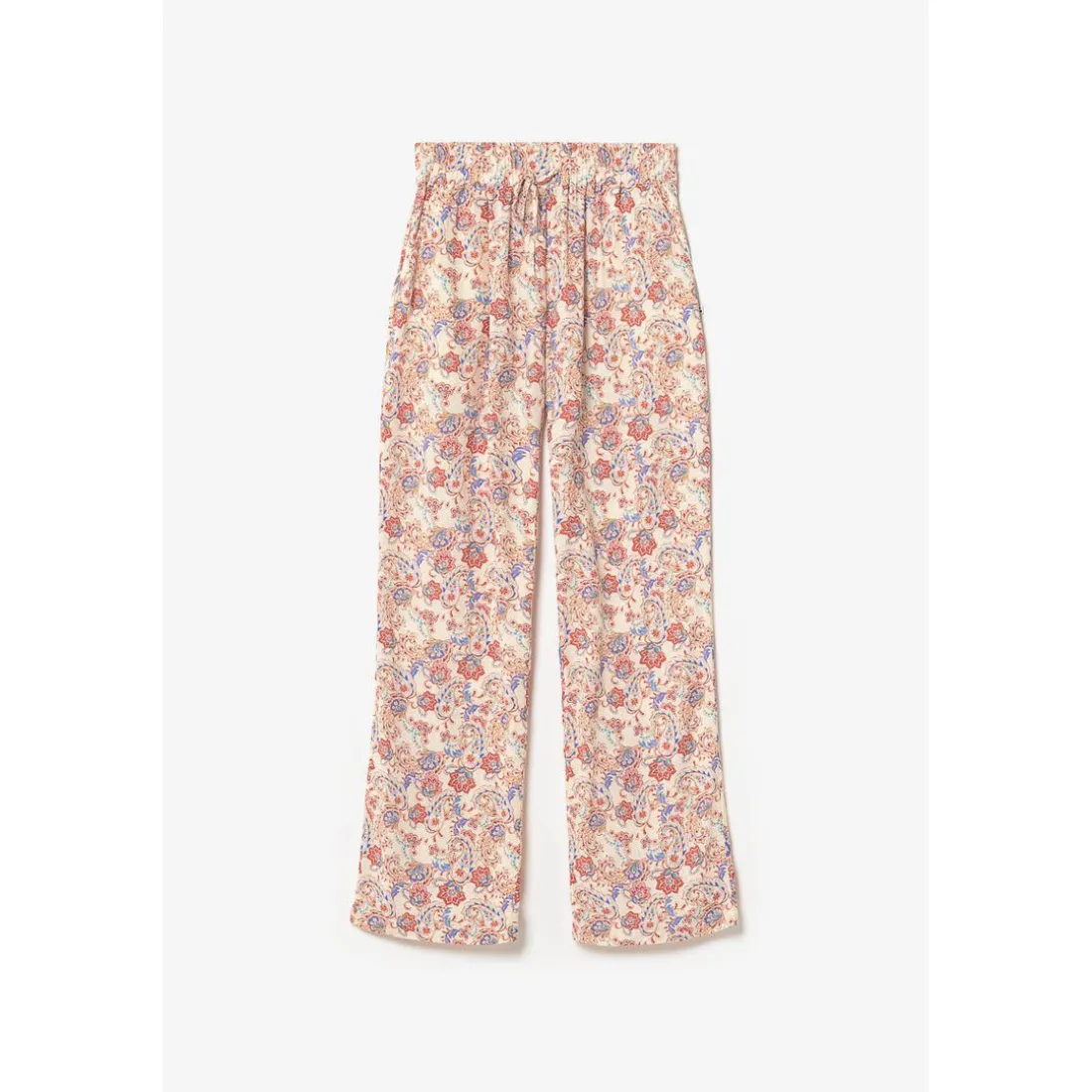 Pantalon carotte HENEL rose en viscose