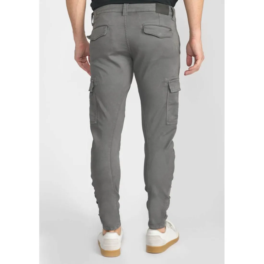 Pantalon carotte KOGE gris Ray en coton