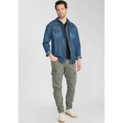 Pantalon carotte KUROO gris Moe en coton