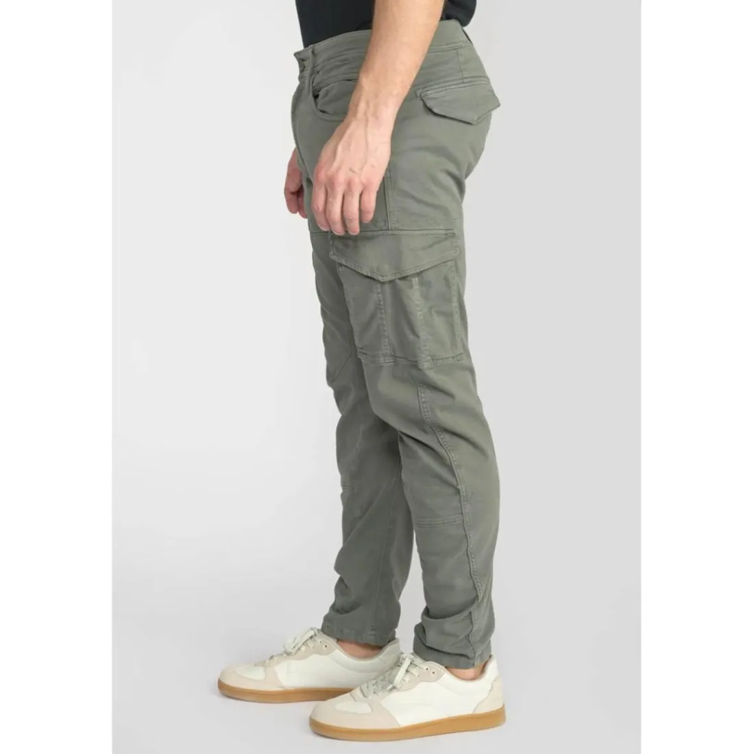 Pantalon carotte KUROO gris Moe en coton