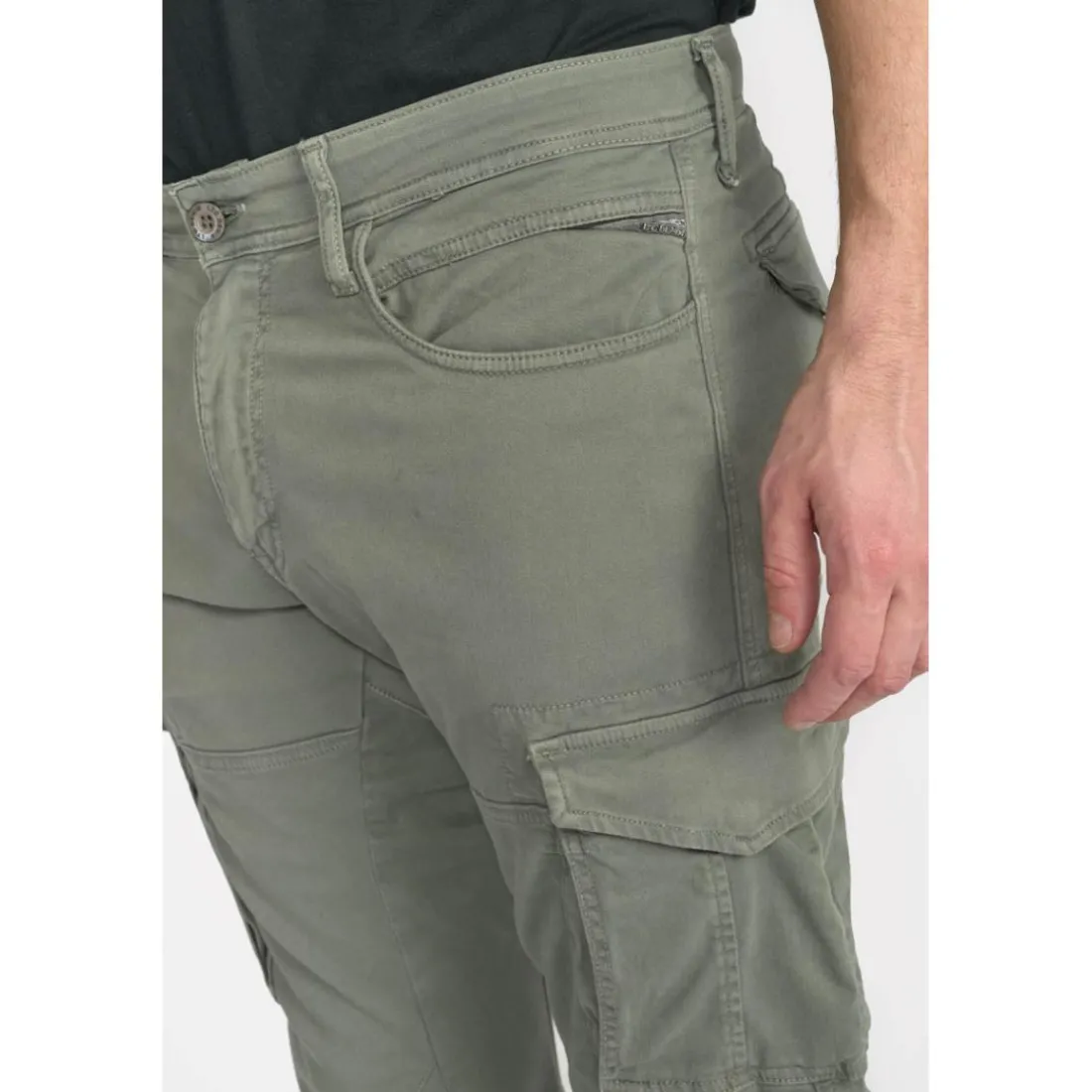 Pantalon carotte KUROO gris Moe en coton