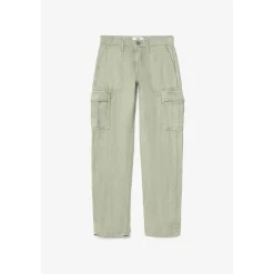 Pantalon carotte LOUISA blanc en lin