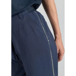 Pantalon carotte REYDEL bleu en viscose