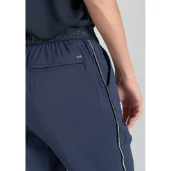 Pantalon carotte REYDEL bleu en viscose